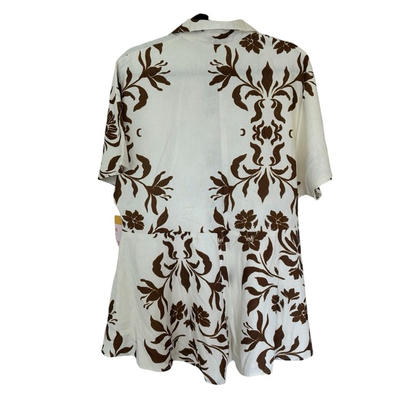 NEUTRAL GROUND Floral Linen Romper SIZE MEDIUM - Picture 5 of 8